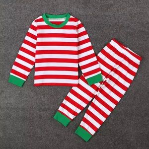 Red striped pjs size 3,5,7